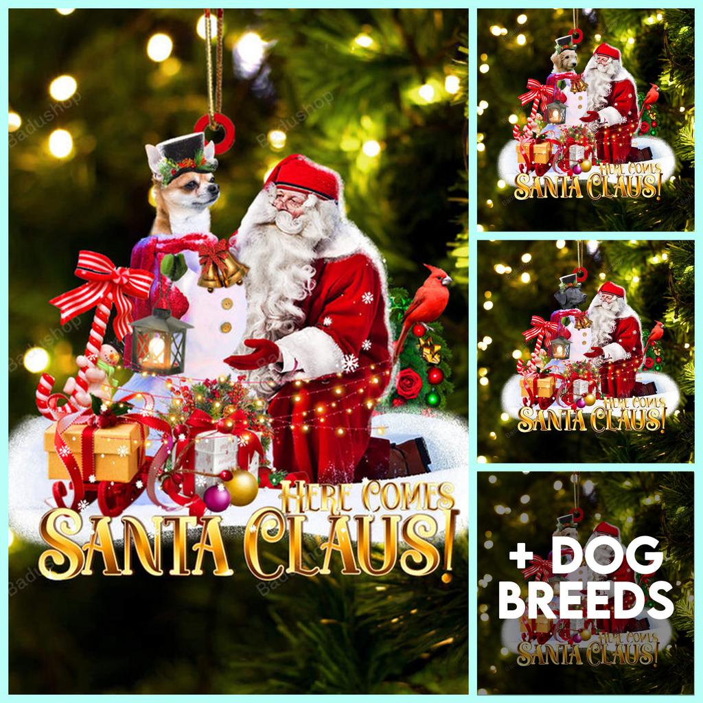 Dogs Santa Clause Christmas Ornament