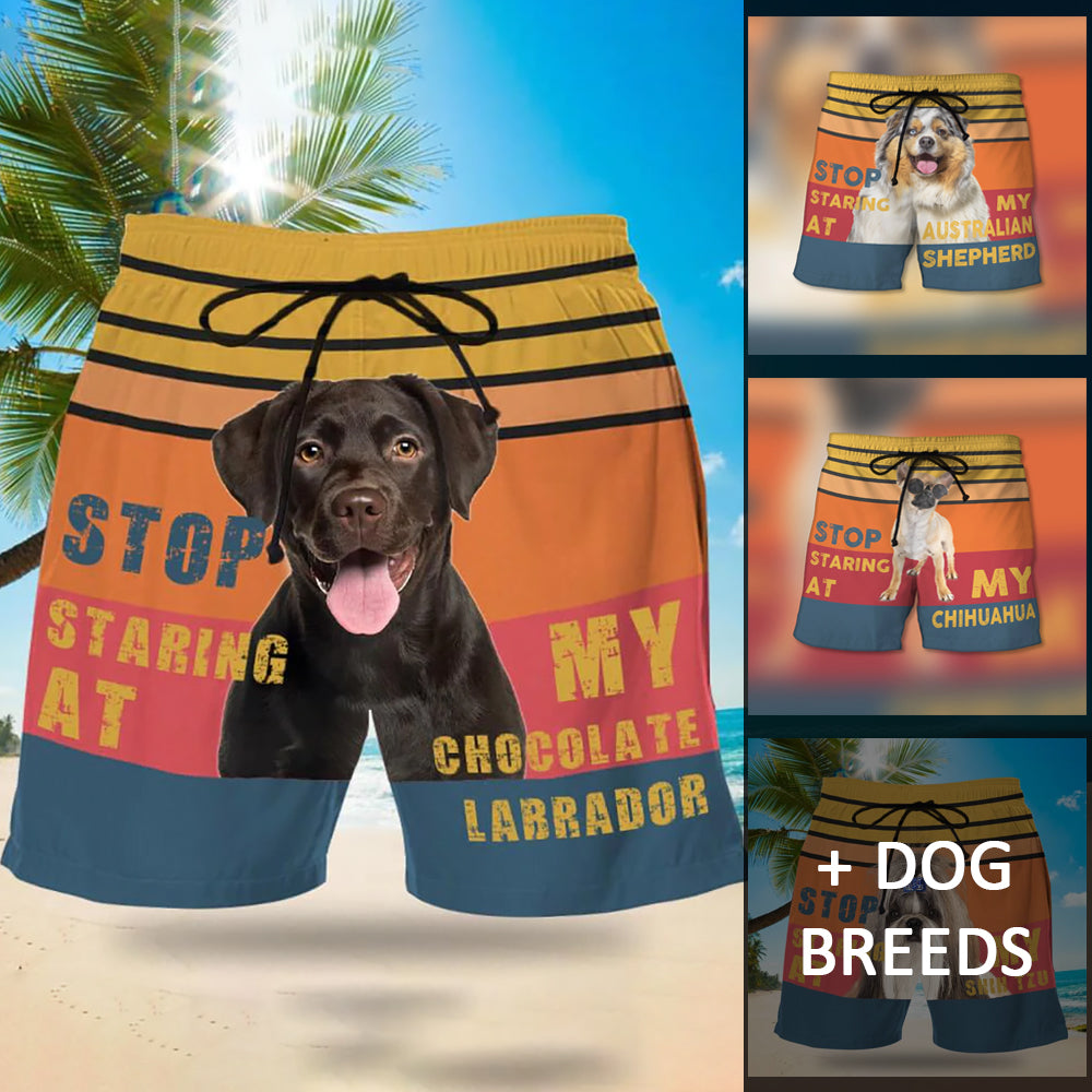 Stop Staring At My Dog - Beach Shorts