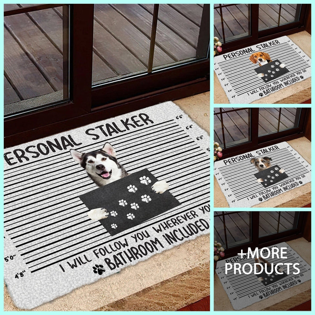 Personal Stalker Dog Doormat