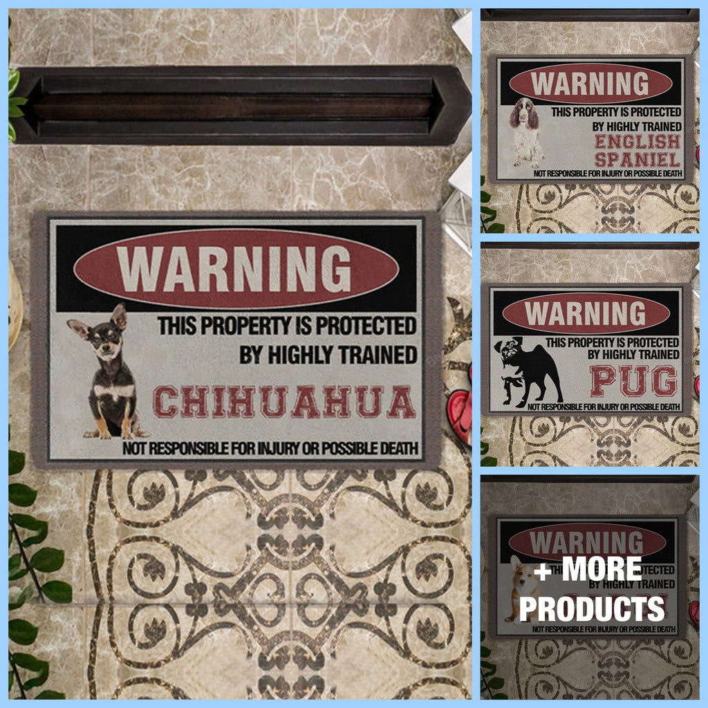 This Property Is Protected By Highly Trained Dog Doormat