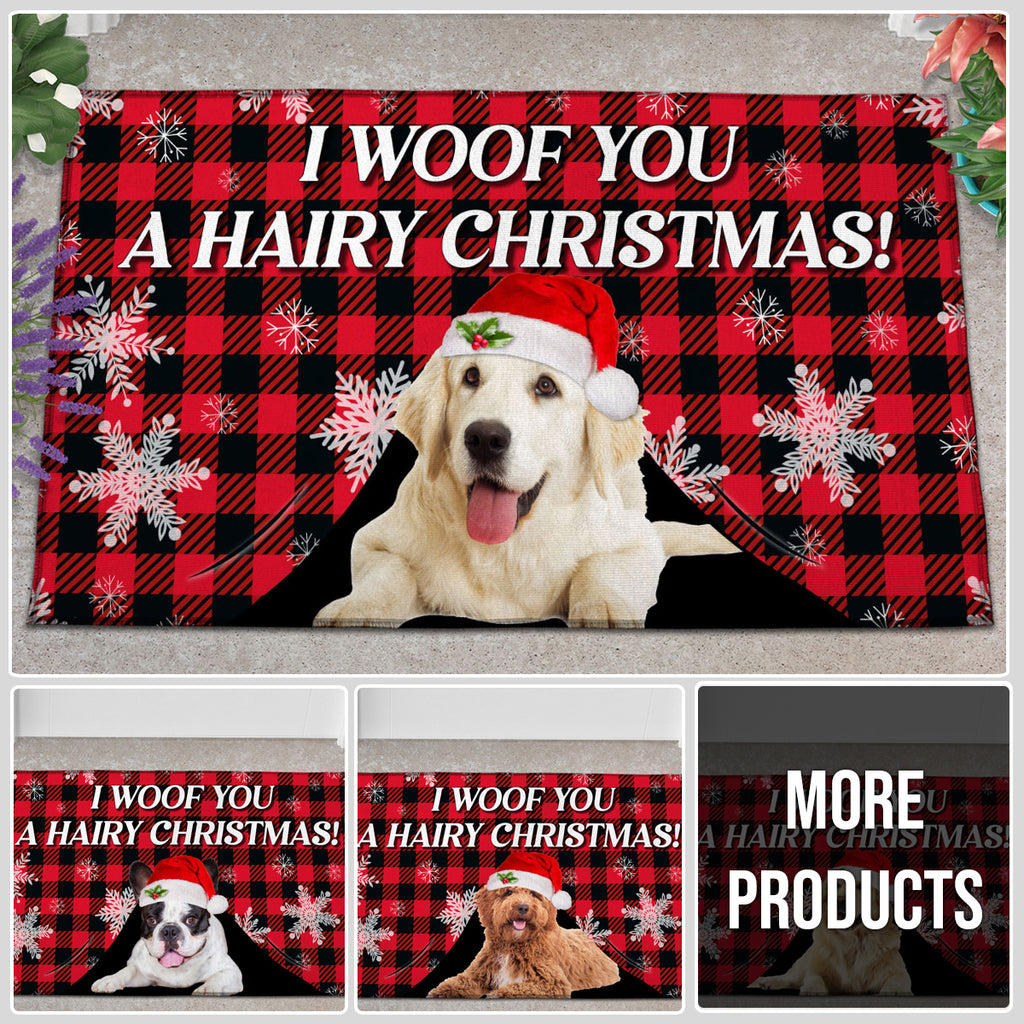 We Woof You A Hairy Christmas Doormat