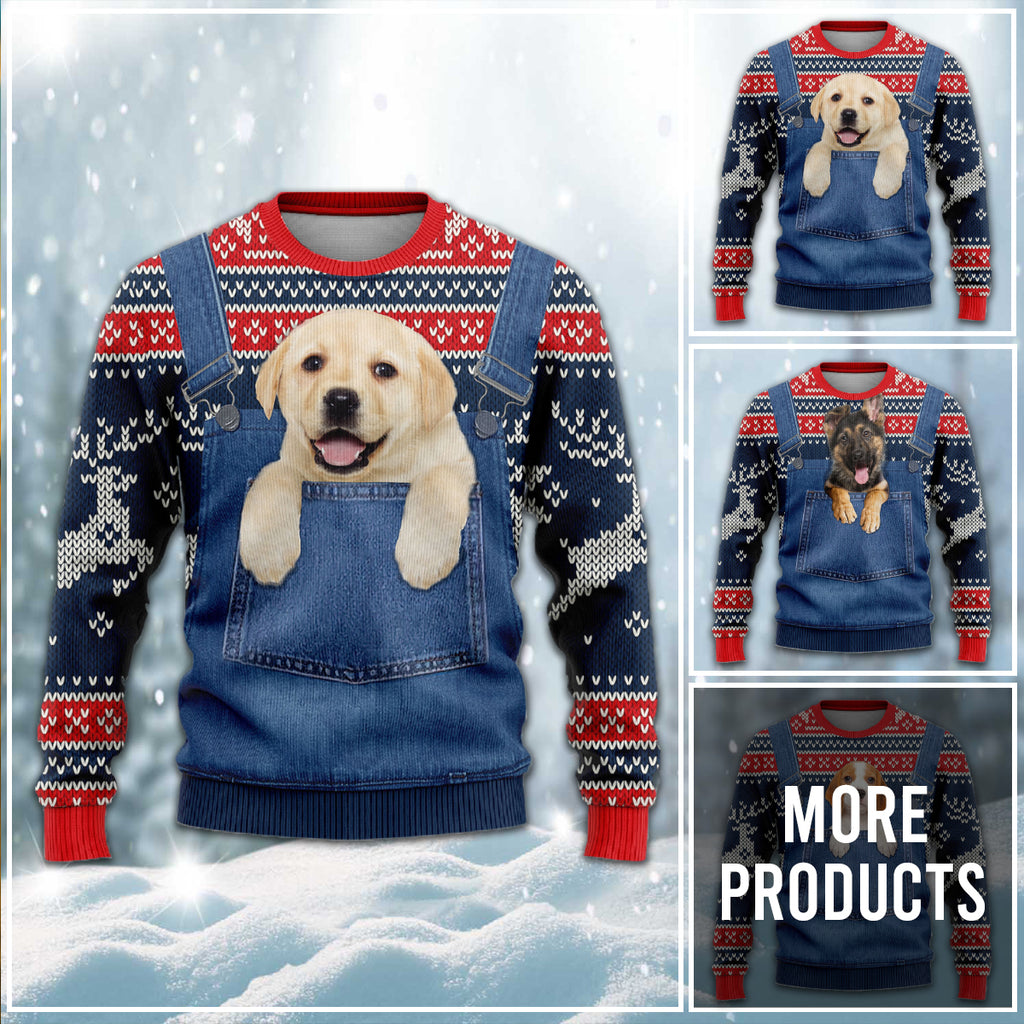 Baby Dog Christmas Knitting Pattern Sweater