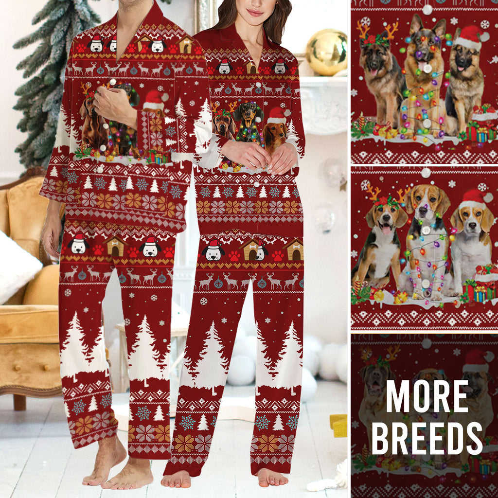 Dog Ugly Christmas Pajamas Set For Men And Women
