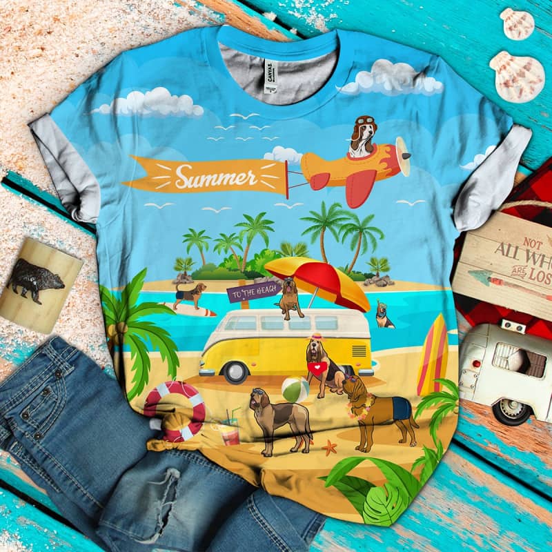 Blood Hound On The Beach 3D Shirt - Shirt